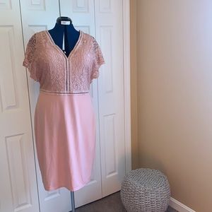 Large peach dress!